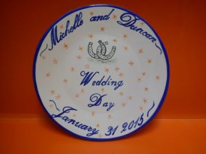 weding day plate