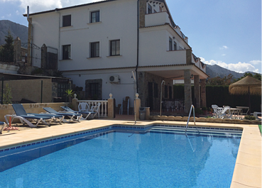 swimming pool at retreat venue Spain