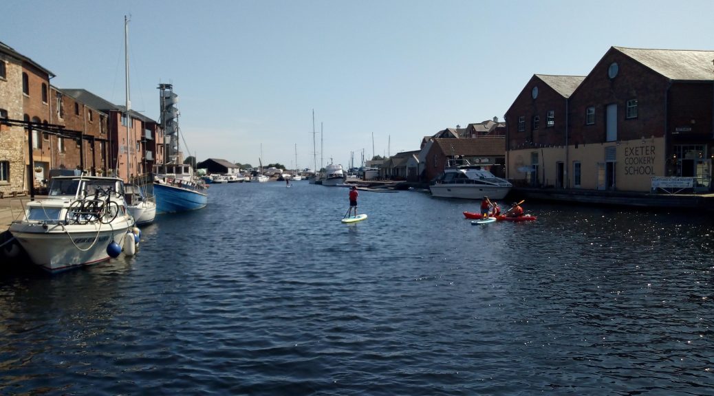 Exeter canal with canoeists